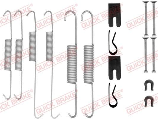 1050854 OJD (Quick Brake) Монтажний комплект барабанних гальмівних колодок