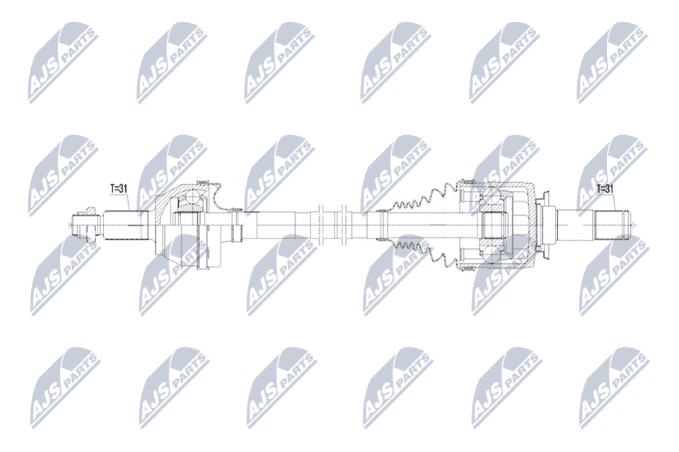 npwlr033 NTY Полуось