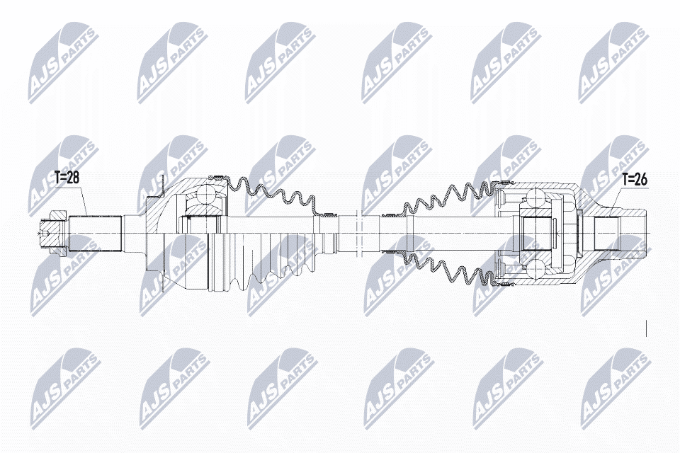 npwsu017 NTY Полуось