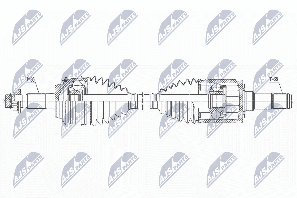 npwty181 NTY Полуось для Toyota Sequoia