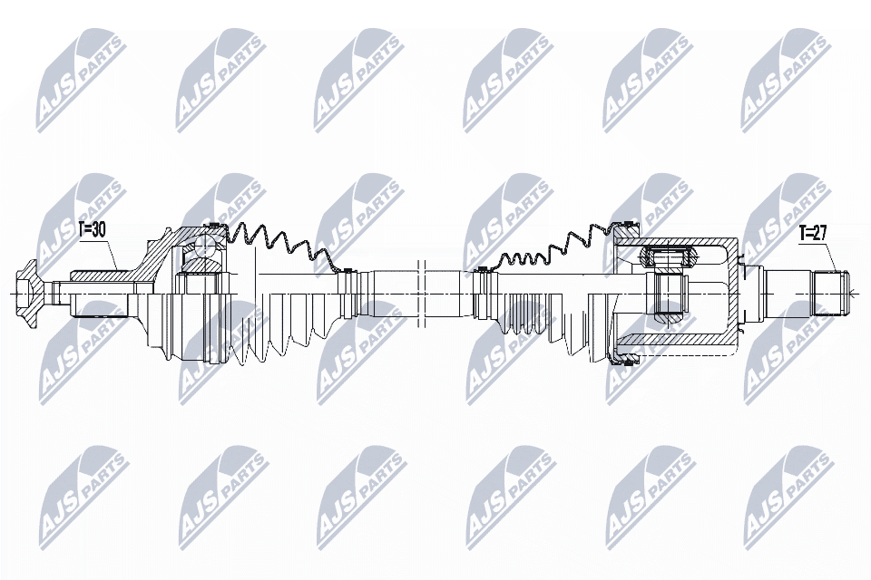 npwme076 NTY Полуось для Mercedes S-Class