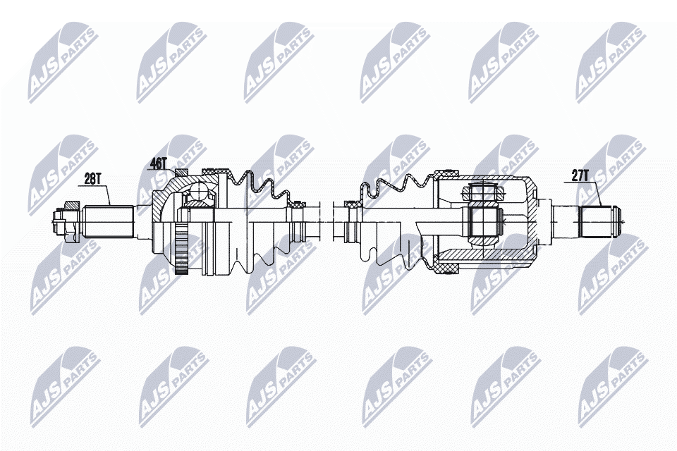 npwka386 NTY Піввісь для Kia Carens