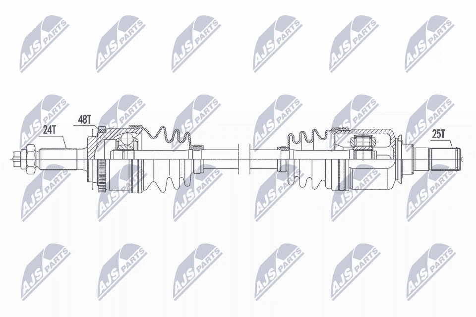 npwhy585 NTY Полуось для Hyundai i10