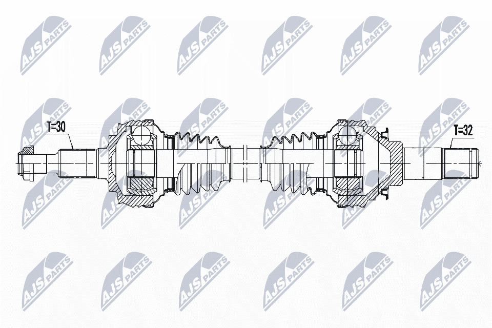 npwps009 NTY Піввісь для Porsche Panamera