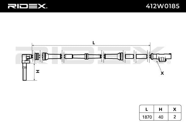 412w0185 RIDEX Датчик ABS