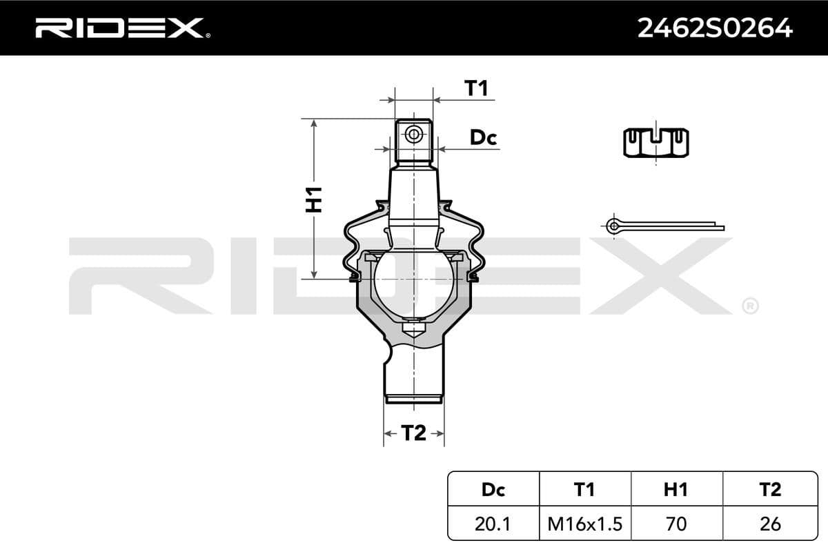 2462s0264 RIDEX Шаровая опора