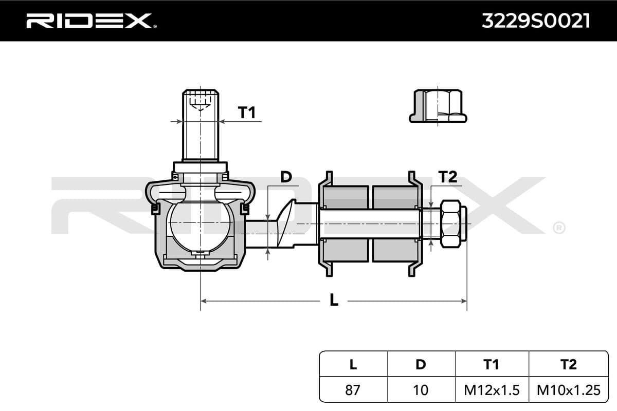 3229s0021 RIDEX Стійка стабілізатора