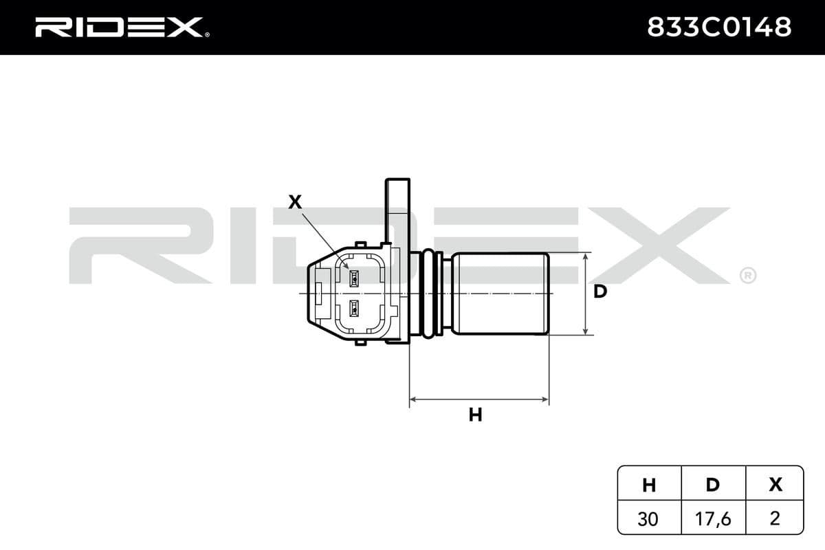 833c0148 RIDEX Датчик положення колінчастого вала
