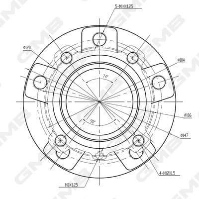 gh35020m GMB Ступица колеса