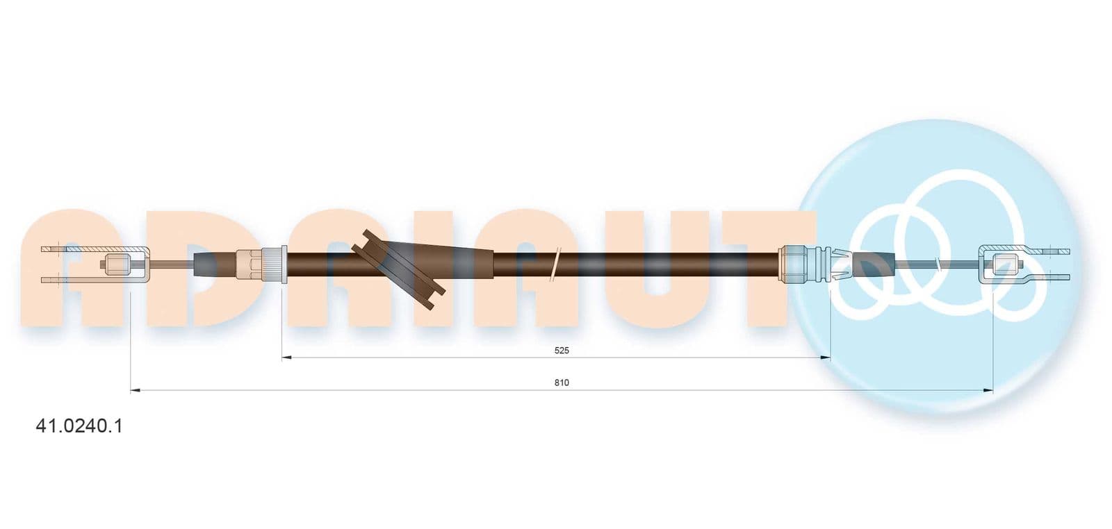 4102401 Adriauto Трос ручного гальма