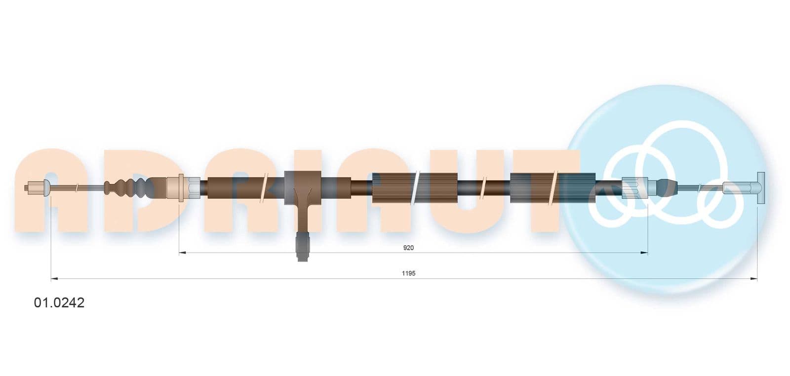 010242 Adriauto Трос ручного гальма