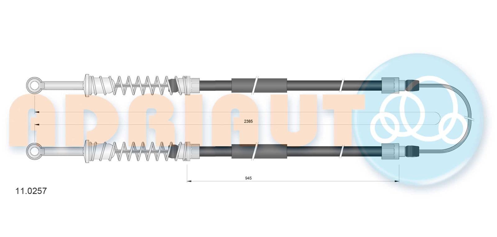 110257 Adriauto Трос ручного тормоза