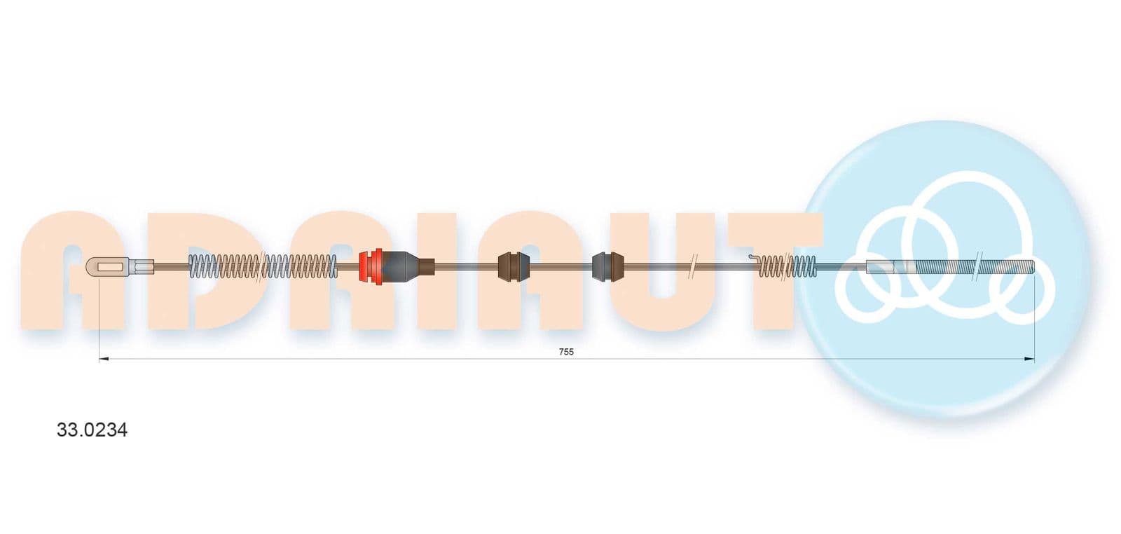 330234 Adriauto Трос ручного гальма
