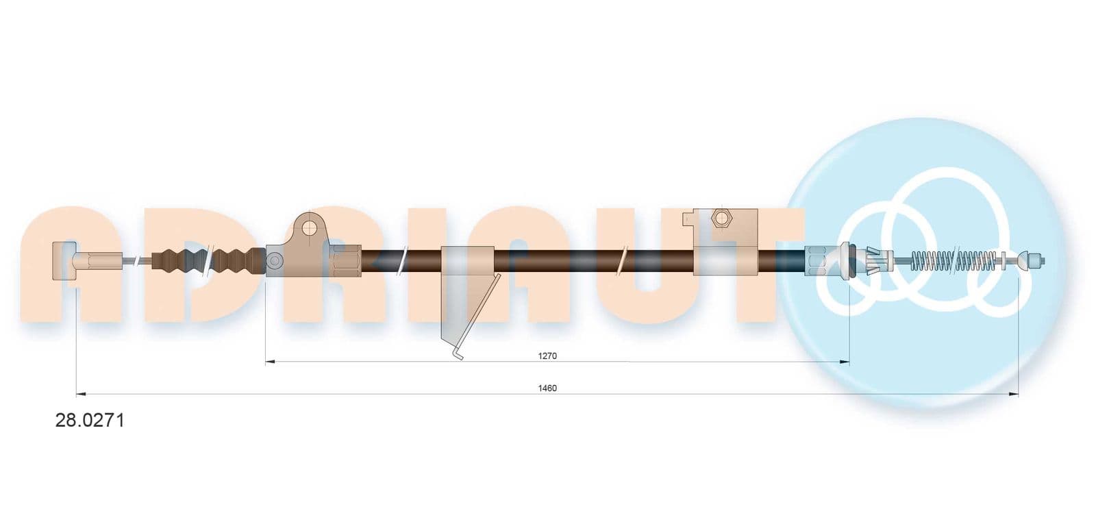 280271 Adriauto Трос ручного гальма