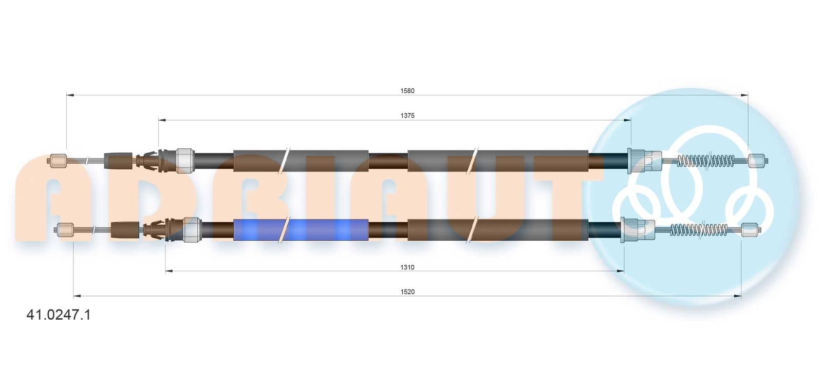 4102471 Adriauto Трос ручного гальма для Renault Espace