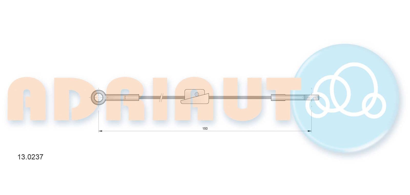 130237 Adriauto Трос ручного тормоза