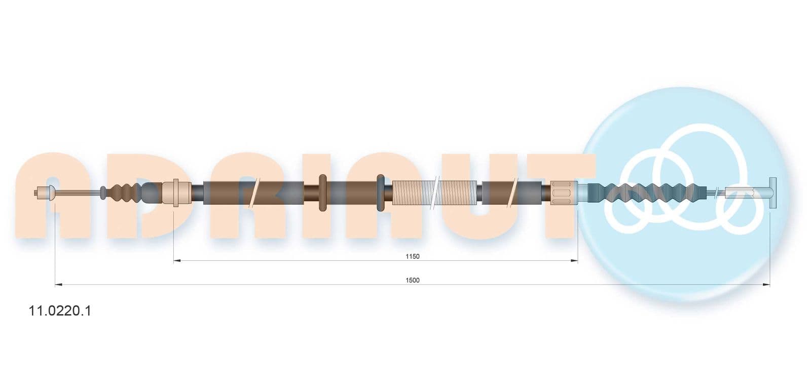 1102201 Adriauto Трос ручного гальма
