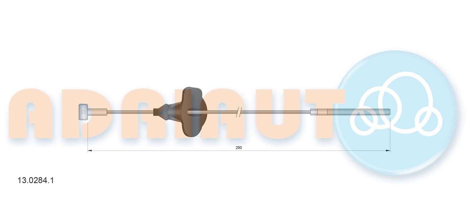 1302841 Adriauto Трос ручного гальма