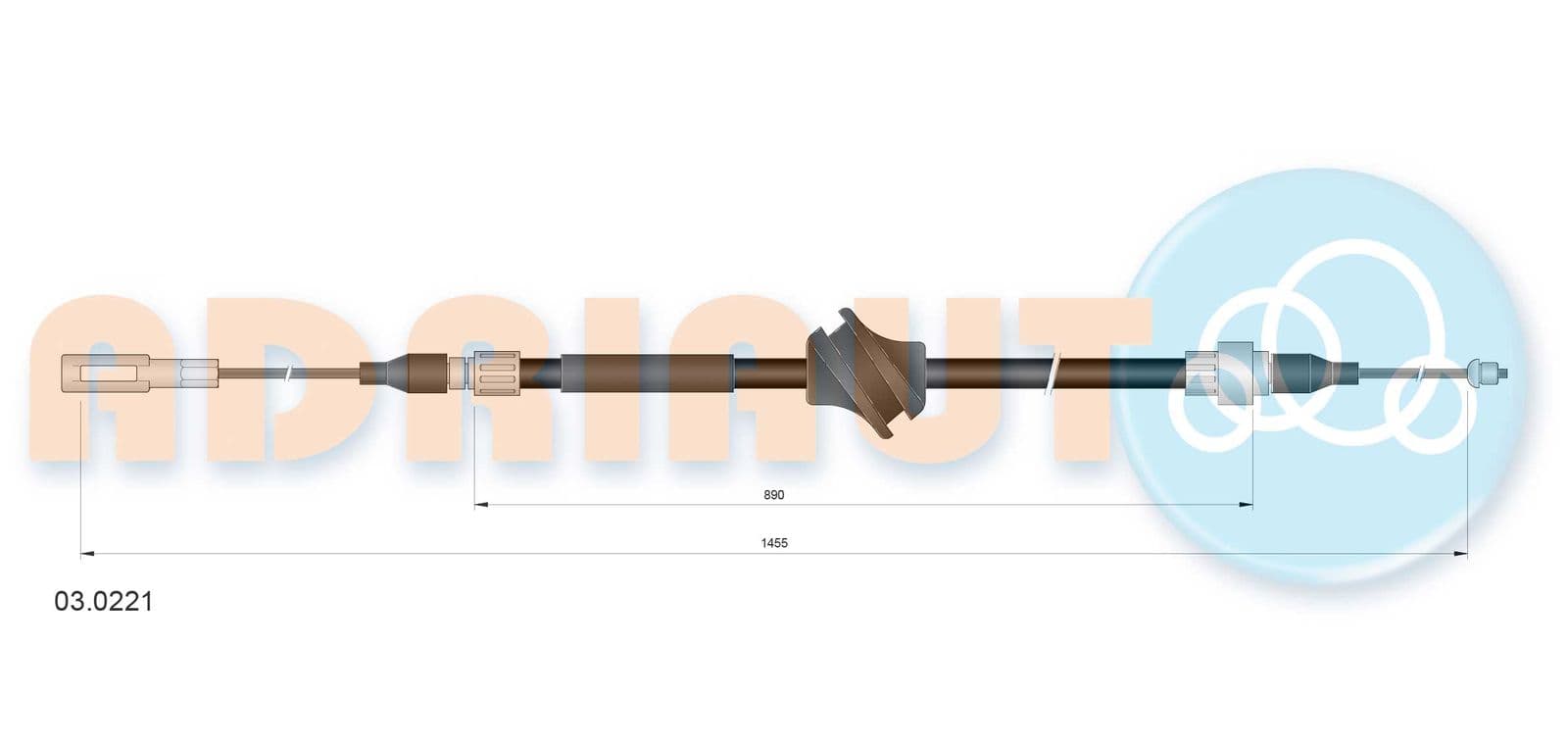 030221 Adriauto Трос ручного гальма