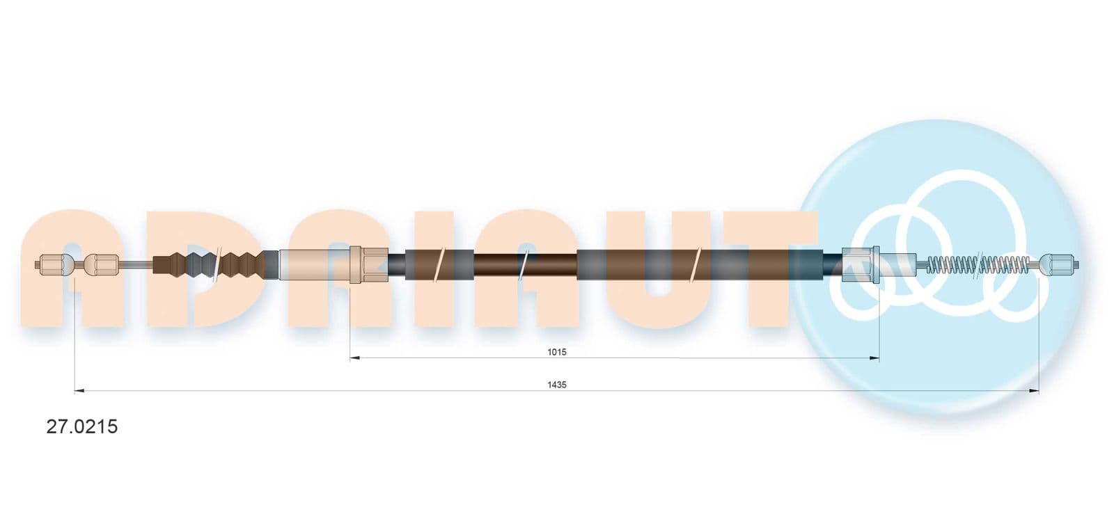 270215 Adriauto Трос ручного гальма для Mercedes 100
