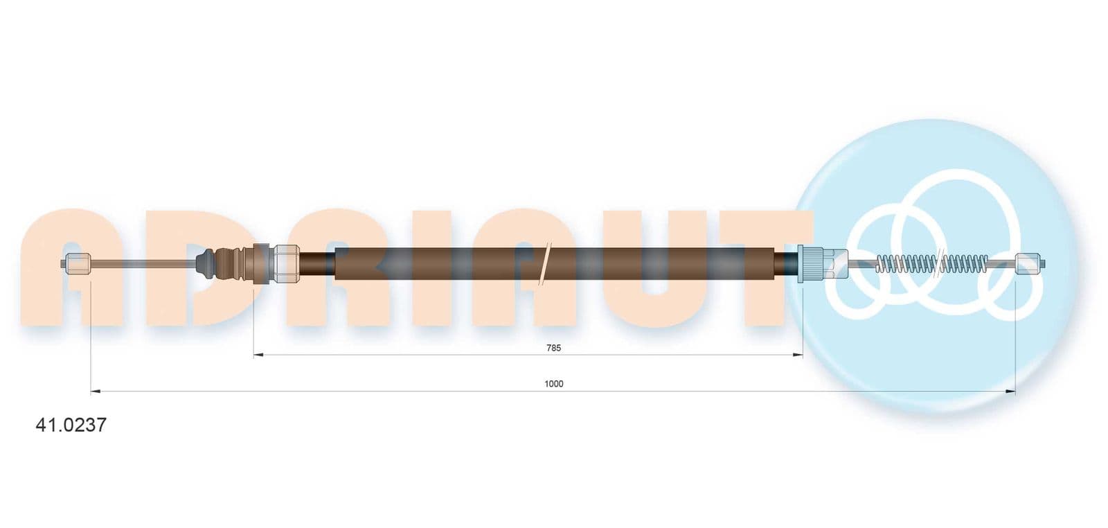410237 Adriauto Трос ручного тормоза для Renault 25
