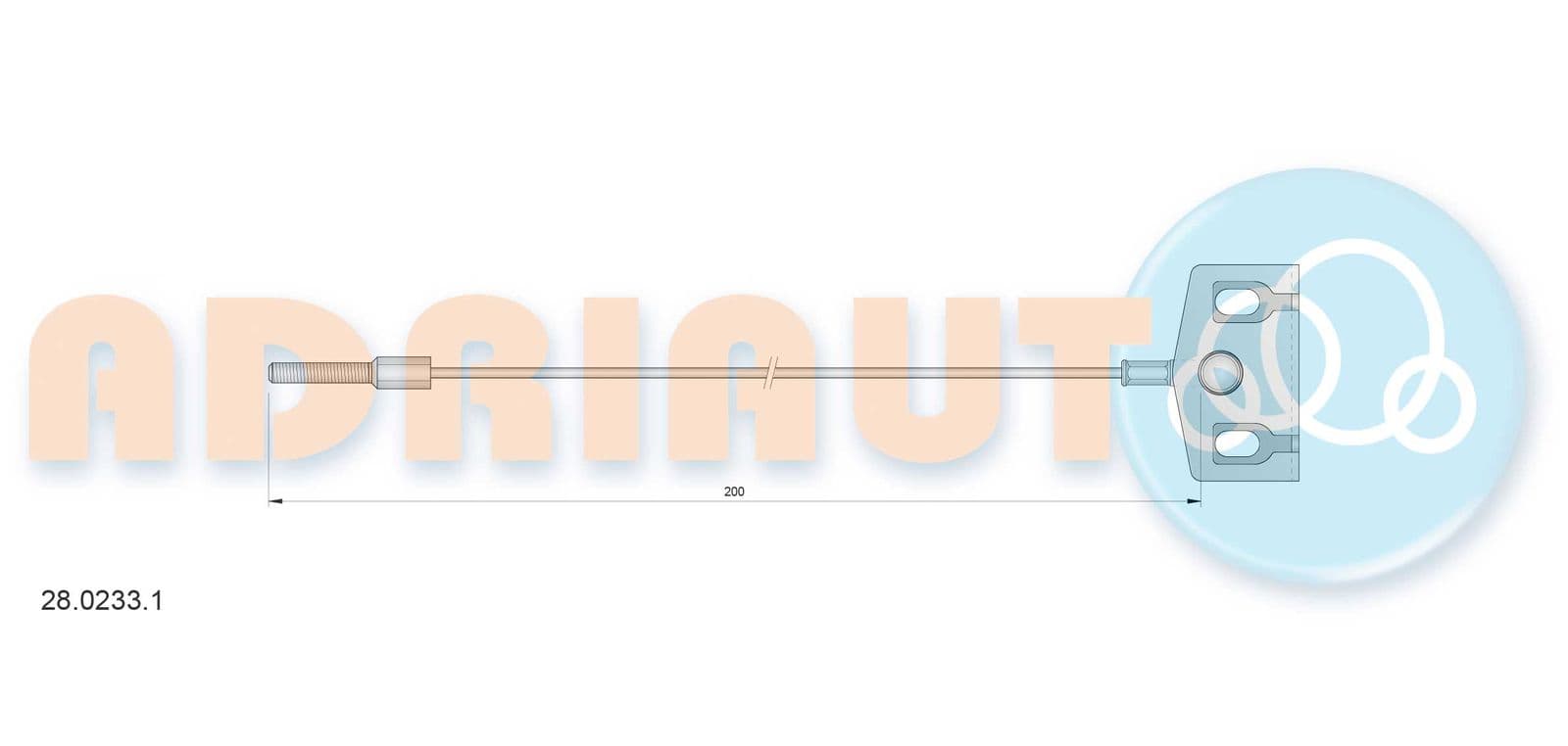 2802331 Adriauto Трос ручного гальма