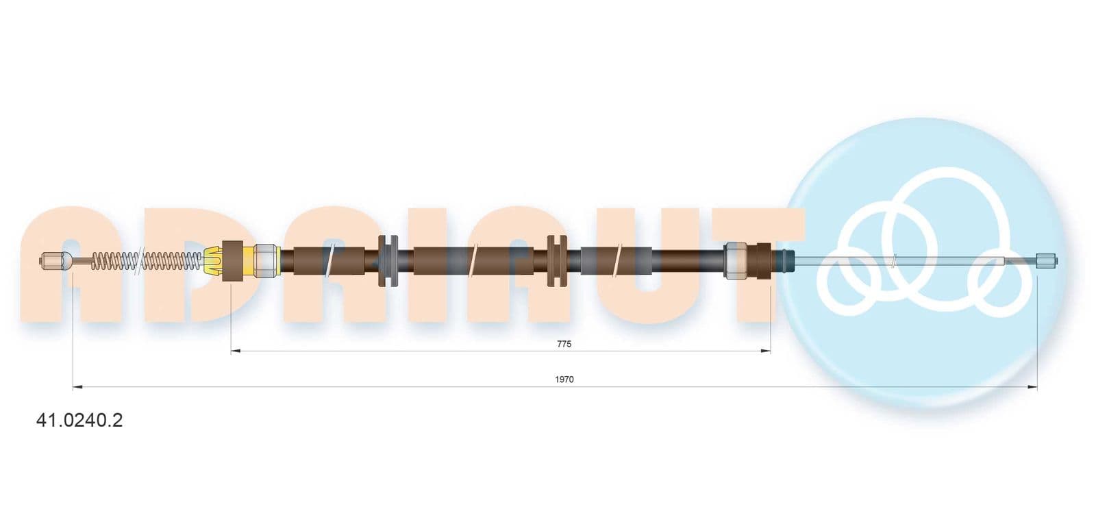 4102402 Adriauto Трос ручного гальма