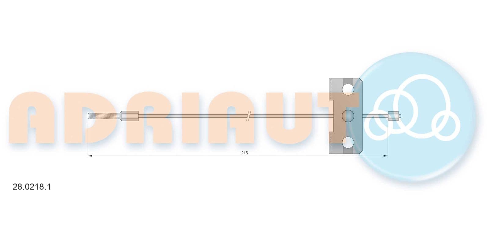 2802181 Adriauto Трос ручного тормоза