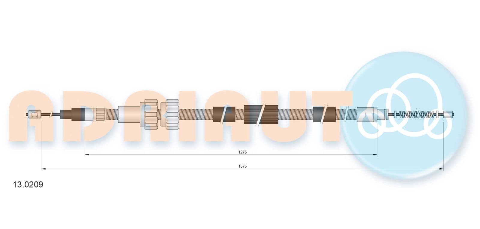130209 Adriauto Трос ручного гальма