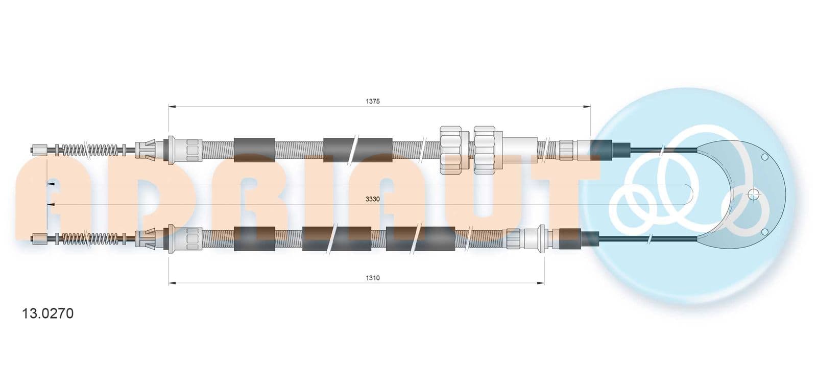 130270 Adriauto Трос ручного гальма