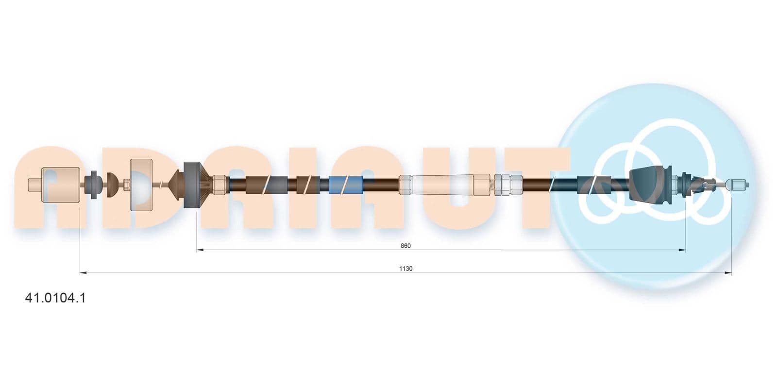 4101041 Adriauto Трос зчеплення для Renault Laguna
