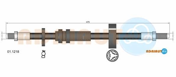 011218 Adriauto Тормозной шланг для Alfa Romeo 33