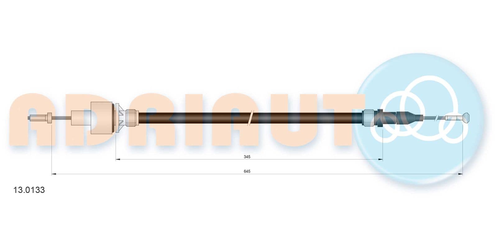 130133 Adriauto Трос сцепления для Ford Fiesta