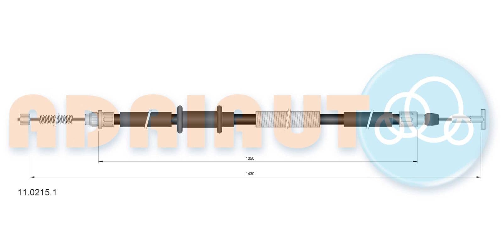1102151 Adriauto Трос ручного гальма