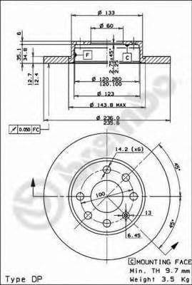 08.4475.10 Brembo Гальмівний диск