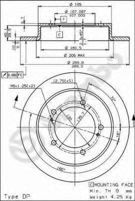 08.5266.10 Brembo Тормозной диск