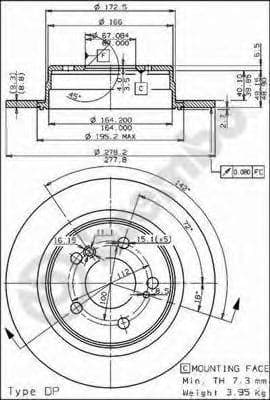 08.5346.10 Brembo Гальмівний диск для Mercedes SL-Class