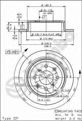 08.5719.10 Brembo Тормозной диск