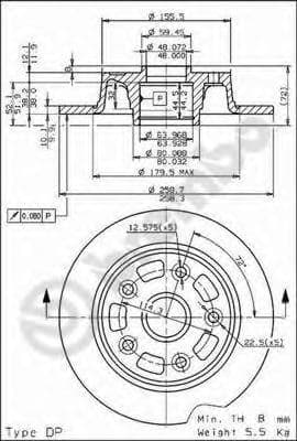 08.5953.10 Brembo Тормозной диск для Mazda 626