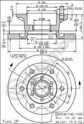 08.5959.10 Brembo Гальмівний диск