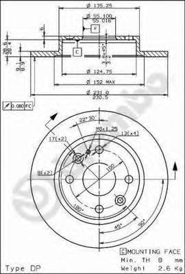 08.7378.10 Brembo Тормозной диск
