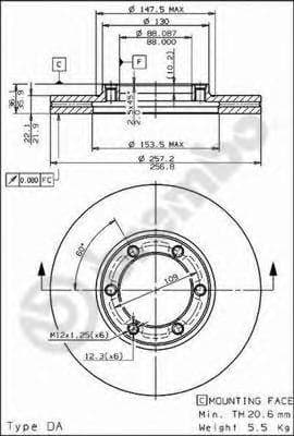 09.5577.10 Brembo Тормозной диск