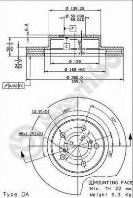 09.5673.11 Brembo Гальмівний диск