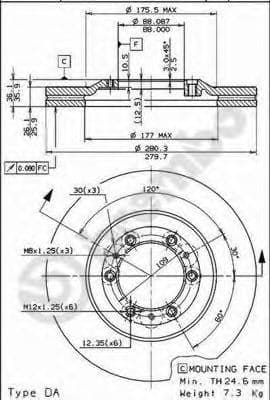 09.6866.20 Brembo Гальмівний диск
