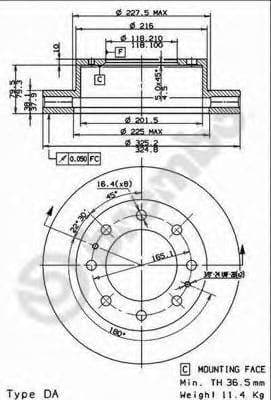 09.9022.11 Brembo Тормозной диск