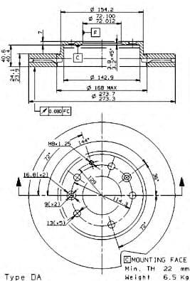 09.9585.11 Brembo Тормозной диск