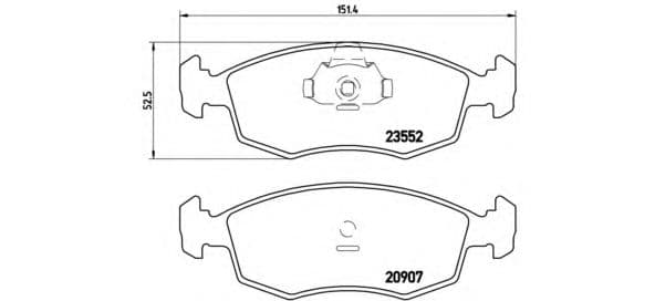 P 23 079 Brembo Тормозные колодки
