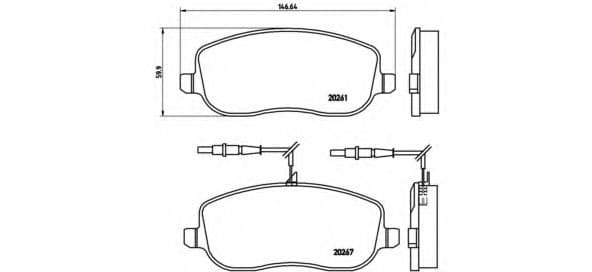 P 23 090 Brembo Гальмівні колодки
