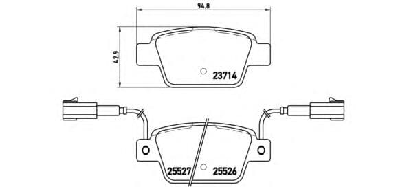 P 23 135 Brembo Гальмівні колодки