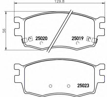 P 30 069 Brembo Гальмівні колодки для Hyundai i20